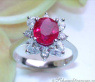 Exquisite Burmese Ruby Ring with Diamonds