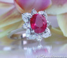 Exquisite Burmese Ruby Ring with Diamonds
