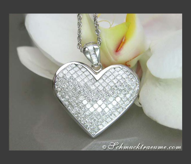 Glorious Princess Diamond Heart Pendant Glorious Princess Diamond Heart Pendant