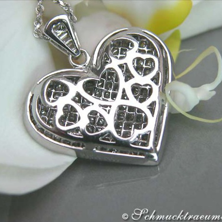 Glorious Princess Diamond Heart Pendant