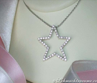 Pretty Diamond Star Pendant
