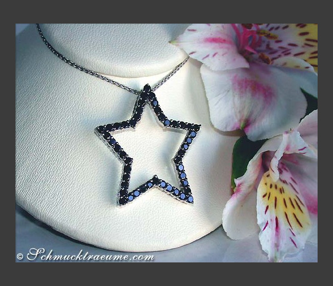 Pretty Black Diamond Star Pendant Pretty Black Diamond Star Pendant