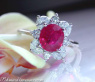 Exquisite Burmese Ruby Ring with Diamonds