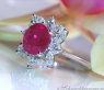 Exquisite Burmese Ruby Ring with Diamonds