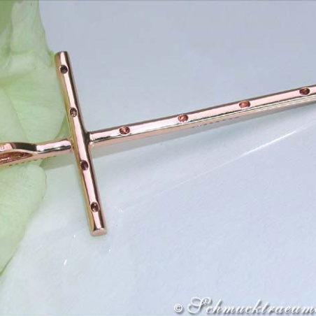 Elegant Cross Pendant With Black & White Diamonds