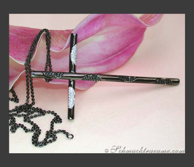 Exceptional Black Diamond Cross Pendant Exceptional Black Diamond Cross Pendant
