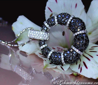 Opulent Pendant with Black & White Diamonds