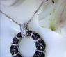 Opulent Pendant with Black & White Diamonds