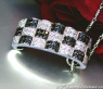Puristic Black & White Diamond Pendant (Chessboard Style)