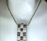 Puristic Black & White Diamond Pendant (Chessboard Style)