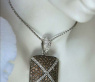 Sporty Pendant with Natural Brown Diamonds