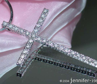 Simple Diamond Cross Pendant