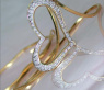 Herz Anhänger mit Diamanten in Gelbgold