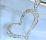 Enchanting Diamond Heart Pendant in White gold