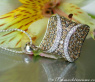 Solid Pendant with Natural Brown & White Diamonds