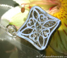 Solid Pendant with Natural Brown & White Diamonds