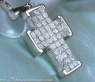 Exquisite Diamond Cross Pendant (Invisible Setting)