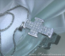 Exquisite Diamond Cross Pendant (Invisible Setting)