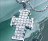 Exquisite Diamond Cross Pendant (Invisible Setting)