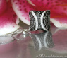 Solid Black & White Diamond Rhombic Style Pendant