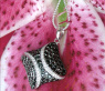 Solid Black & White Diamond Rhombic Style Pendant