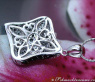 Solid Black & White Diamond Rhombic Style Pendant