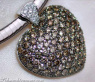 Huge Natural Brown Diamond Heart Pendant