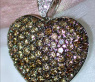 Huge Natural Brown Diamond Heart Pendant