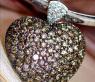 Huge Natural Brown Diamond Heart Pendant