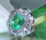 Glorious Emerald Ring with Diamonds