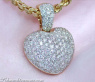 Pretty Diamond Heart Pendant in Yellow Gold