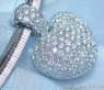 Timeless Diamond Heart Pendant in White gold