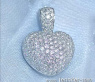 Timeless Diamond Heart Pendant in White gold