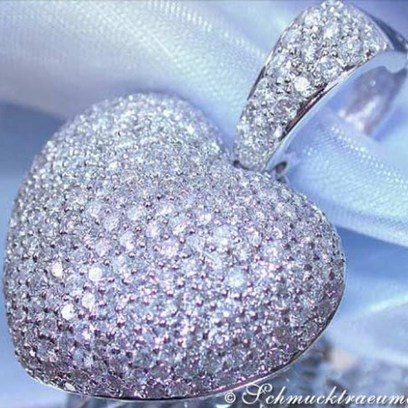 Precious Diamond Pave Heart Pendant