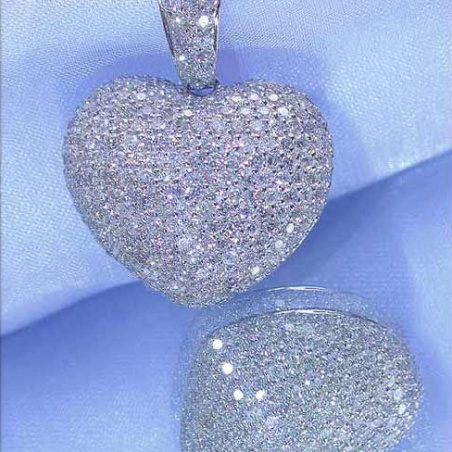 Precious Diamond Pave Heart Pendant