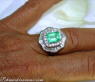 Glorious Emerald Ring with Diamonds