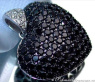 Huge Black Diamond Heart Pendant