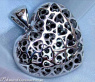 Huge Black Diamond Heart Pendant