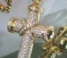 Stately Diamond Cross Pendant in Yellow Gold 18k