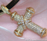 Stately Diamond Cross Pendant in Yellow Gold 18k