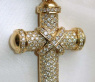 Stately Diamond Cross Pendant in Yellow Gold 18k