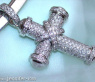 Stately Diamond Cross Pendant in White gold 18k