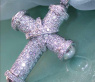 Stately Diamond Cross Pendant in White gold 18k