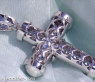 Stately Diamond Cross Pendant in White gold 18k