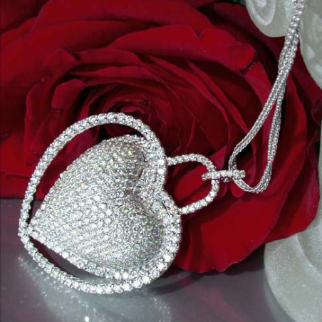 Magnificent Diamond Heart Pendant (7.50 ct.)