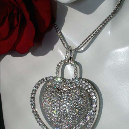 Magnificent Diamond Heart Pendant (7.50 ct.)