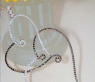 Extra large Black & White Diamond Heart Pendant
