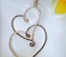 Extra large Black & White Diamond Heart Pendant
