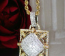 Exquisite Princess Cut Diamond Pendant