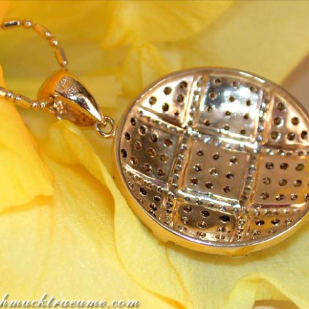 Fancy Pendant with White & Natural Brown Diamonds
